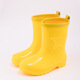 馬尼亞袋鼠（MANIYADAISHU）親子大碼兒童雨鞋男女童中筒水鞋小學(xué)生防滑膠鞋男孩女孩寶寶雨靴 黃色 37 -38碼