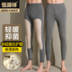 恒源祥【熱賣(mài)5W套】秋褲男山羊德絨蠶絲護膝單條雙面磨毛棉毛褲 男淺灰