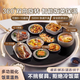 SUCOR蘇泊暖菜板帶火鍋 飯菜保溫/加熱菜板 家用智能多功能 電磁爐自動(dòng)恒溫餐桌旋轉/熱菜神器 【保溫款】60cm黑色手動(dòng)旋轉丨無(wú)火鍋