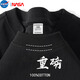 NASA MARVEL純白色重磅純棉短袖t恤夏季圓領(lǐng)寬松百搭打底衫男女基礎款tee 黑色 L