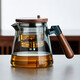 美斯尼  飄逸壺玻璃泡茶壺茶水分離飄逸杯 玻璃壺功夫茶具 雅茗飄逸杯 煙灰色