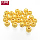貝羅綺黃金古法金珠999足金轉(zhuǎn)運(yùn)珠散珠3D硬金圓珠DIY女士手鏈隔珠 寬5高3.8毫孔1.7毫米0.08-0.12克