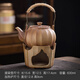 新品茶壺煮茶壺仿柴燒提梁壺大號復古手提粗陶茶具家用泡茶壺單壺 大號南瓜壺+酒精爐 601mL(含)-700mL(含)