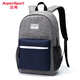 艾奔（ASPENSPORT）新款背包輕便雙肩包高中學(xué)生書(shū)包男女電腦包簡(jiǎn)約旅行背包 淺灰/藏藍