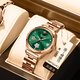KASSAW名表進(jìn)口機芯手表女款小綠表女士手表全自動(dòng)機械表女防水夜光腕表 K912L孔雀綠鋼帶【帶鉆石證書(shū)】
