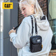 卡特（CAT）單肩包皮帶包兩用斜挎包小包便攜潮迷你手機包男女 黑 83708運動(dòng)