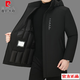 皮爾卡丹（pierre cardin）男裝羽絨棉服男商務(wù)休閑冬季保曖中老年休閑爸爸裝中長(zhǎng)款加厚外套 黑色 20款 XL 【建議90-120斤】
