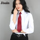 Jisuin 新款女士領(lǐng)帶正裝商務(wù)免打結時(shí)尚寬8cm懶人一拉得拉鏈領(lǐng)帶女單位工作上班純色亮光 酒紅色（光澤亮面）