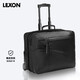 樂(lè )上（LEXON）商務(wù)拉桿登機箱17.3英寸電腦大容量雙層出差旅行包旅行軟箱 黑色