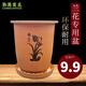 劉閣蘭花高檔樹脂仿紫砂花盆大口徑蘭花盆君子蘭盆栽仿陶瓷塑料花盆 仿瓷黃色蘭盆1個(gè)