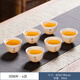 峰棱 德化白瓷功夫茶杯 描金陶瓷品茗杯辦公室潮汕家用喝茶小杯子刻字 團圓杯【上善若水6款】