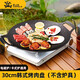 卡式樂韓式烤肉盤麥飯石烤盤卡式爐煎盤戶外野營炊具自駕游家用烤盤 30cm韓式烤肉盤（加厚通用款）
