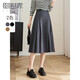 熙世界灰色百褶半身裙子女秋2025新款高腰顯瘦垂感a字西裝半裙 高雅灰-配腰帶 M