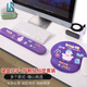 靈蛇(LINGSHE)鍵盤托鼠標(biāo)墊護(hù)腕套裝 筆記本電腦辦公硅膠手腕墊枕手托硅膠腕托鍵盤墊 H89  加油鴨