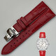 聚優(yōu)藍 聚優(yōu)藍適用于天梭1853杜魯爾T099原裝皮帶女T099207A劉亦菲同款手表帶原廠(chǎng)真皮表帶 紅色+銀色蝴蝶扣（質(zhì)保一年） 16mm