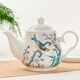 金嵐玉骨瓷花茶壺泡瓷茶壺小壺沏茶壺涼水壺單壺小號(hào)家用水具 青雀之喜-玉蘭壺1個(gè) 800ml