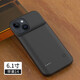 諾康士適用 蘋果14背夾充電寶iphone背夾電池無線便攜移動電源一體充電器大容量超輕薄小巧簡約保護套 蘋果14 磨砂黑【進口芯片+升級大容量】