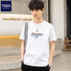 TEEK夏季重磅短袖t恤男士打底衫上衣 夏裝新款潮流搭配男裝衣服體恤衫 【不易變形】HS56L白色 L