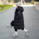 鵝小寶2024冬季新款加厚白鵝絨兒童羽絨服長款過膝男童女童洋氣 黑色 130 充絨量：189g