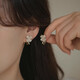 BJYL貓眼四葉草耳夾女無耳洞小眾高級(jí)感耳環(huán)輕奢高級(jí)免打孔耳釘耳飾女 金色-蚊香盤耳夾