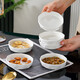 潔雅杰調(diào)味碟6只裝純白調(diào)味碟家用陶瓷餐具調(diào)醬料醋碟蘸料碟小吃碟