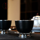 龜壽堂 銀茶杯純銀999茶杯瓷包銀茶杯日式純手工茶具主人杯品茗杯家用 獨酌（一只）