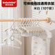 世紀寶貝（babyhood）兒童衣架新生兒小衣架毛巾尿布衣服撐子兒童褲架夾多功能嬰兒用品 可伸縮懸掛衣架（10支）米白