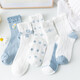 倫洛弗白色花邊襪子女中筒襪新疆棉夏季薄款ins潮日系可愛(ài)棉四季款產(chǎn)后月子襪   5雙裝 小花月子襪 均碼