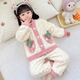 俞兆林兒童睡衣女寶寶珊瑚絨秋冬季保暖加絨加厚女孩開(kāi)衫家居服兩件套裝