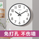 鵬創(chuàng)鐘表客廳掛表簡約時尚大氣家用時鐘臥室掛墻現(xiàn)代個性免打孔英鐘表 A325黑色【瑞士機芯 走時精準(zhǔn)】 12英寸 (直徑30厘米)適合臥室