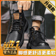 穎督牛皮馬丁靴男2025春季新款男鞋中幫復(fù)古工裝潮鞋子男士皮靴 黑色系帶【四季升級款】 42