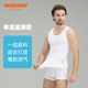 INSMANX男士塑身背心束胸收腹緊身內(nèi)衣塑型運(yùn)動塑身衣束身定型藏肉神器 單層春夏薄款白色 M（體重140-180斤）