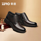 零度尚品Zero男靴2025夏季新款加絨保暖真皮馬丁靴男商務棉鞋高幫休閑皮鞋 暗棕 41