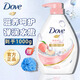多芬（Dove）沐浴露乳木果香1000g官方正品沐浴乳液保濕溫潤膚持久留香大瓶裝 彈潤水嫩沐浴露1kg*1瓶+浴球
