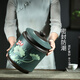 顧師傅宜興茶葉罐紫砂罐大號(hào)普洱茶罐八餅裝茶葉儲(chǔ)存罐密封存茶缸藏茶盒 8餅裝將軍罐 粉綠泥 夏