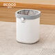 ecoco垃圾桶8L家用壓圈自動(dòng)打包客廳廚房廁所辦公室方形垃圾簍E24216白
