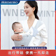 Bemobo抱娃神器小月齡背帶嬰兒背帶四季外出簡易前抱式背娃小孩子背巾 奶白升級(jí)款-PBS旋鈕科技升級(jí)