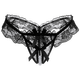 惹火貓情趣內褲開(kāi)檔漏臀蕾絲性感情趣內衣珍珠蝴蝶結丁字褲X R1769黑