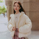 樂町連帽面包羽絨服女20保暖柔軟加厚短款羽絨外套 冬日白（現(xiàn)貨） L