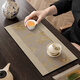 自賞新中式吸水茶席墊布茶臺桌旗墊子硅藻泥長(cháng)條茶幾桌布禪意茶瀝水墊 竹葉生輝硅藻泥軟墊 25*50cm【輕彈柔軟 底部防滑】