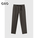 GXG男裝商場(chǎng)同款西裝褲錐形休閑褲24年秋 咖色 185/XXL