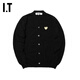 PLAY COMME DES GARCONS CDG IT 川久保玲2024冬男針織開衫愛心款 男款/BKX(黑色) S