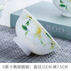 厚秀堂景德鎮碗家用吃飯10個(gè)裝 骨瓷碗陶瓷碗套裝 防燙米飯碗面碗可微波 百合花 4.5英寸 10個(gè)