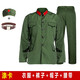 際華萬(wàn)國65式軍綠套裝的確良男女老兵聚會(huì )服裝7080年代知青老式綠色演出服 滌卡-厚款【全套】 特1號（建議高178-183重130-170)