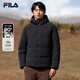 FILA 斐樂高質(zhì)VC羽絨男士鵝絨羽絨服冬季新品休閑保暖連帽外套 正黑色-BK XL 180/100A