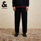 杰克·瓊斯（JACK&JONES）25年CNY聯(lián)名蛇年新年款潮流休閑褲長(cháng)褲子寬松束腳衛褲男紅色男褲 E40黑色 S 170