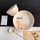 顧瓷碗盤(pán)套裝家用2025新款1人食陶瓷碗碟碗盤(pán)碗筷盤(pán)子2人情侶一套餐具 【小懶熊】1人食3件套