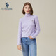 U.S. POLO ASSN.保羅針織衫秋冬季長袖T恤保暖羊毛衫打底衫時(shí)尚百搭 淡雅紫004【高領(lǐng)】 M