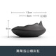 南山先生 一品煙灰缸創(chuàng)意個性家用客廳 陶瓷煙灰缸帶蓋防風防飛灰時尚潮流 黑陶遠山煙灰缸