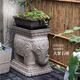 大象石墩戶(hù)外庭院花園裝飾品花盆底座石頭凳子 大象石墩戶(hù)外庭院花園裝飾品